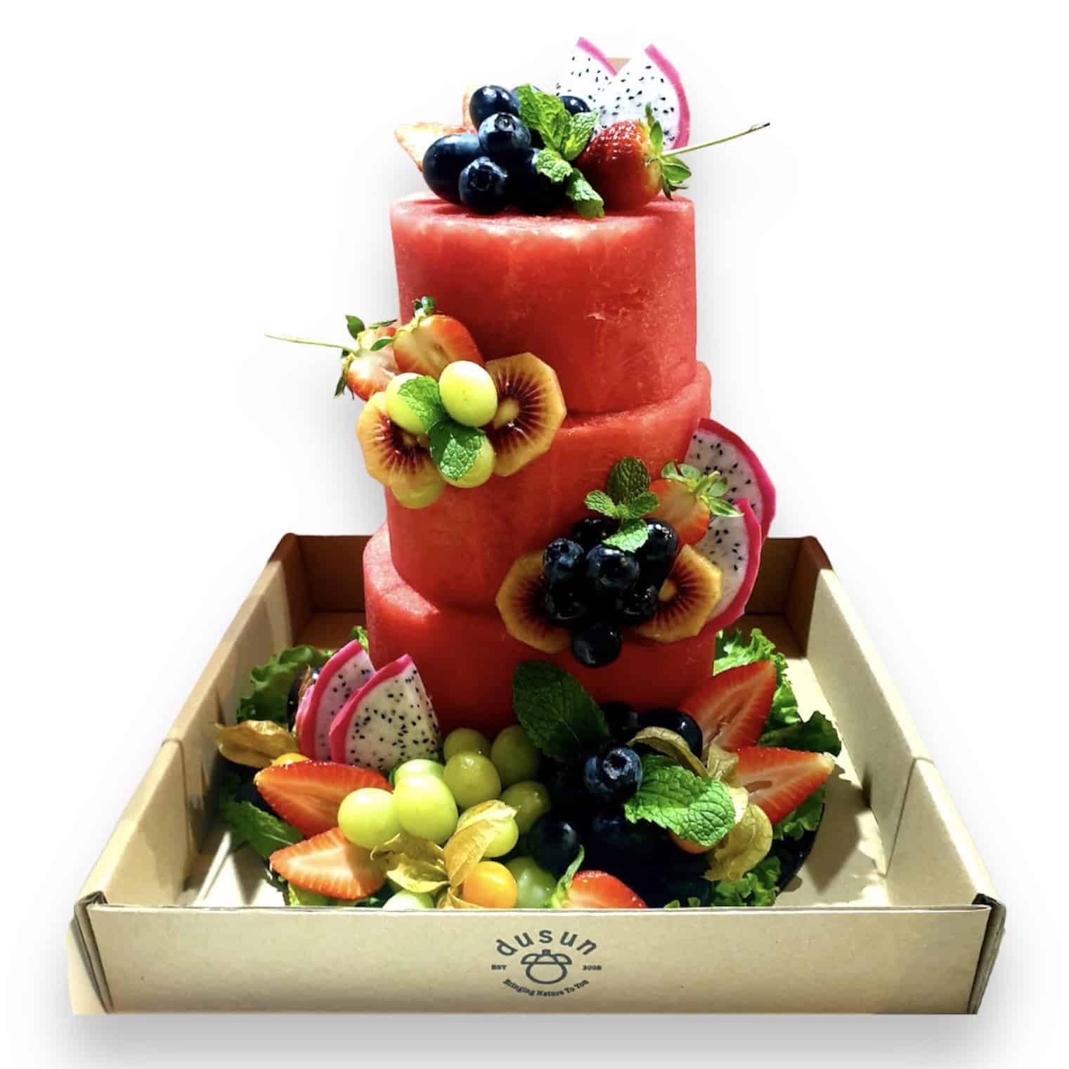 Elegant Watermelon Cake (3 Tier) - Image 3