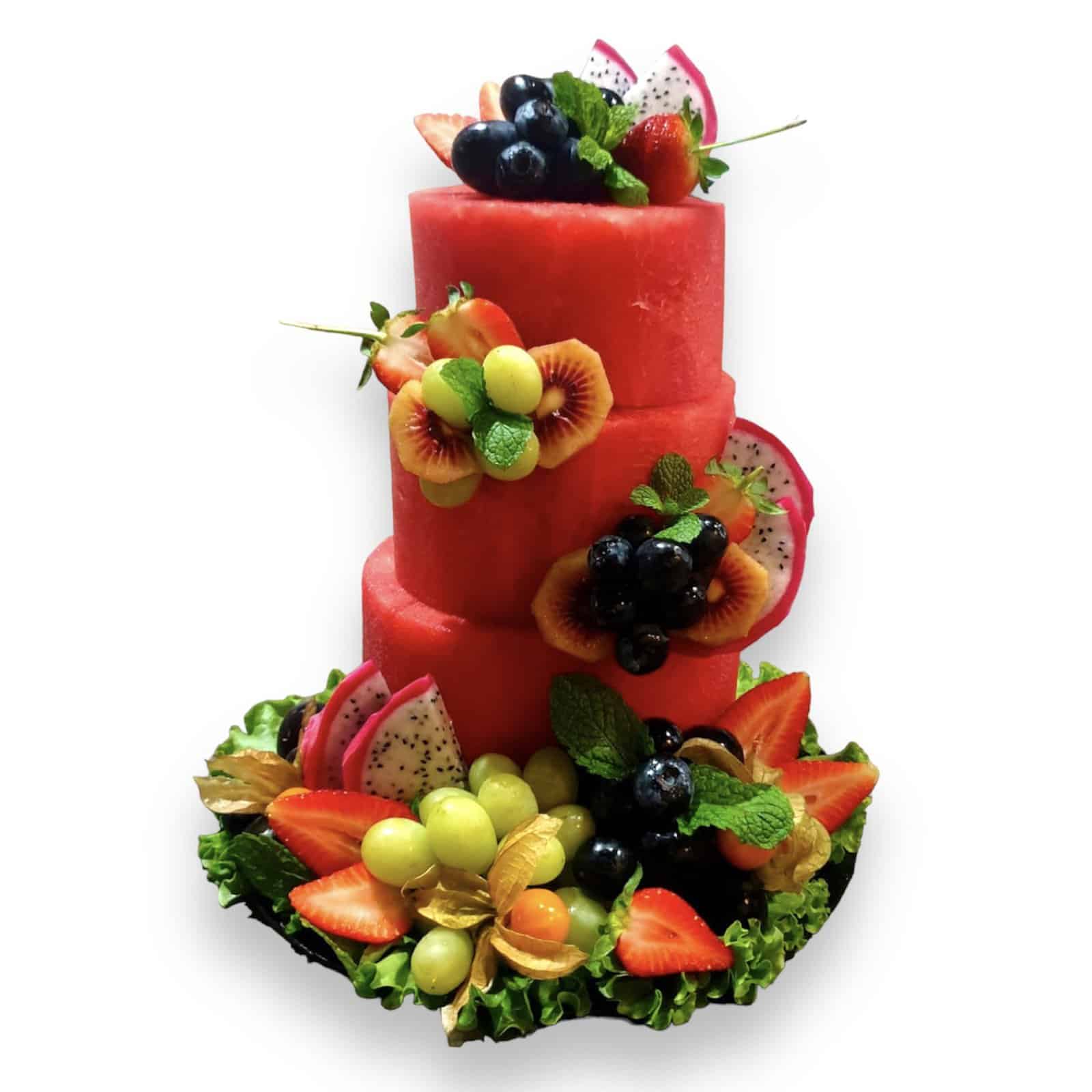 Elegant Watermelon Cake (3 Tier)