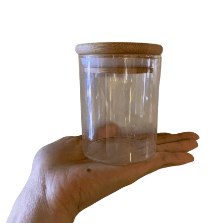 Bamboo Glass Jar (9cm x 6.5cm)